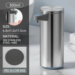 distributeur savon automatique gris métallisé lisse moderne minimaliste mousse liquide