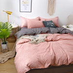 Housse de couette rouge abricot avec taies d'oreiller assorties