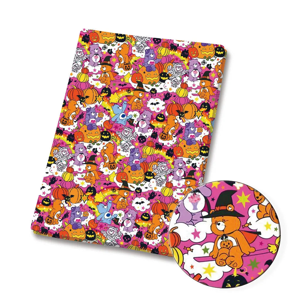 serviettes papier multicolores motifs personnages mignons coeurs arc ciel champignons dessin animé