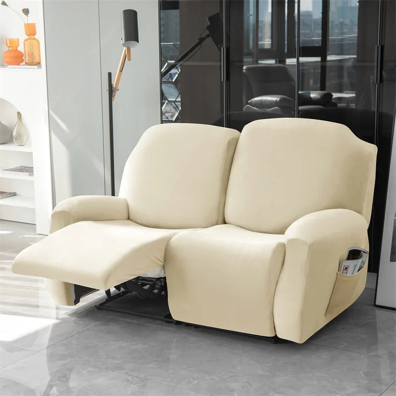 housses canapé relax velours machine lavable moderne rose clair gris bleu marron vert foncé
