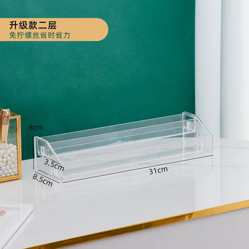 porte cd transparent moderne plastique clips rangement maison trois couche fixe