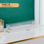 porte cd transparent moderne plastique clips rangement maison trois couche fixe