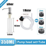 distributeur savon liquide mains acier inoxydable mousse blanc noir moderne fixations extensions joints