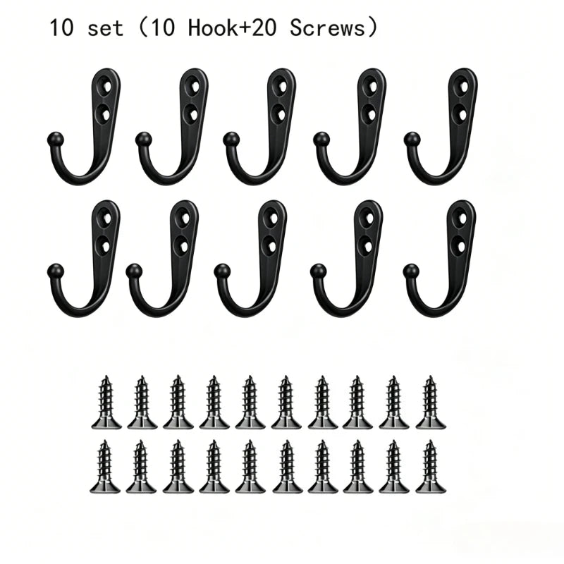 crochets muraux robustes acier inoxydable bronze noir blanc utilisation multiple moderne minimaliste vis fixations