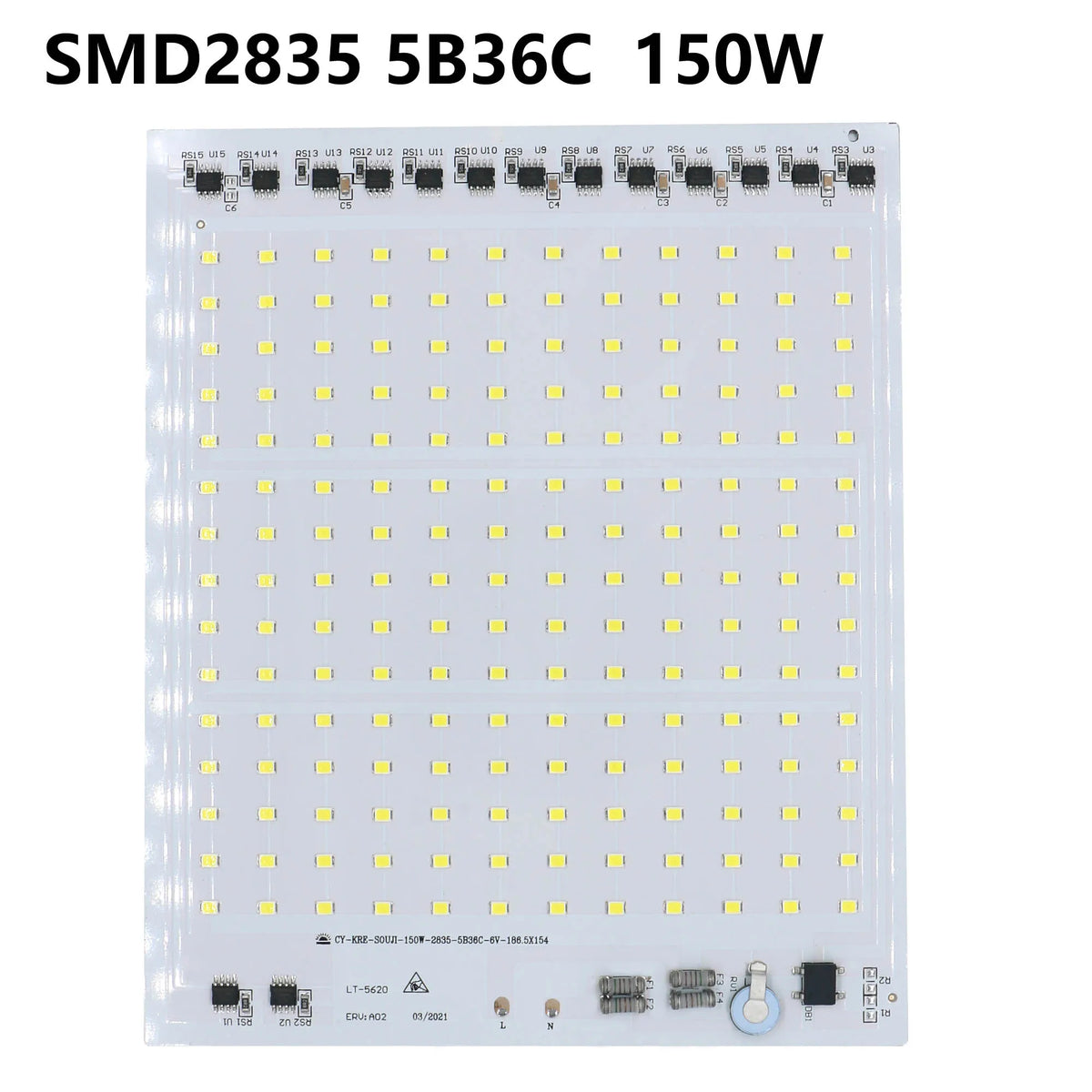 Panneau LED 150W 200W SMD2835 blanc moderne sans pilote 220V smart ic connecteurs commandes