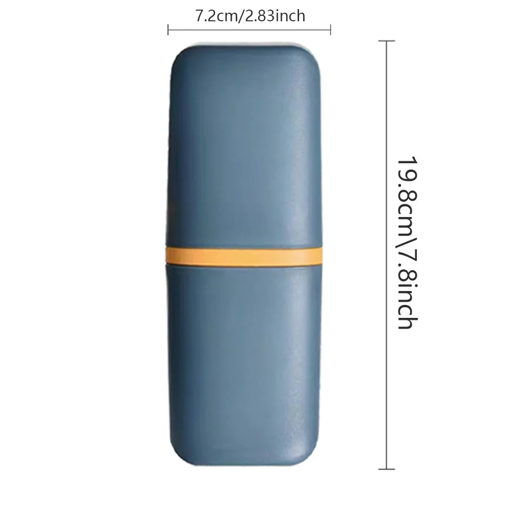 boîte rangement brosse dents étui voyage porte dentifrice motif ours lettre bleu orange