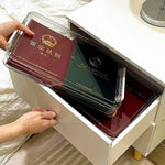 boîtes rangement transparentes réutilisables documents plastique respectueux environnement moderne poignées
