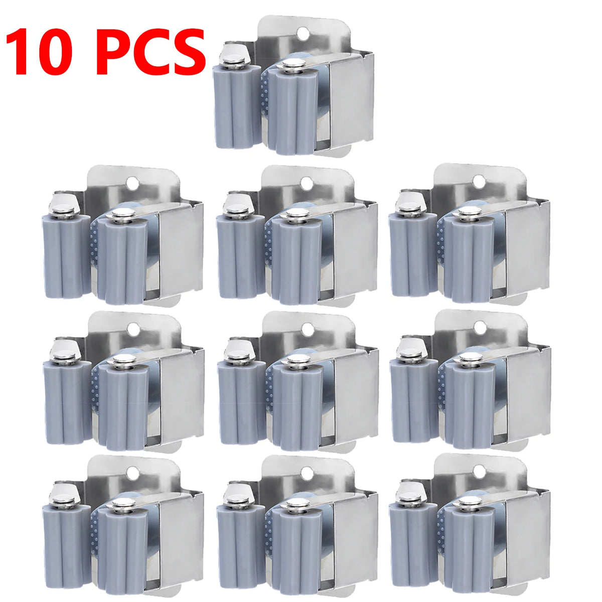 support mural moderne vis fixations acier inoxydable noir gris clips balais