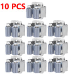 support mural moderne vis fixations acier inoxydable noir gris clips balais