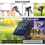 ruban led solaire 5m blanc moderne ip65 adhésif 18+lumières