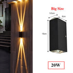 lampes murales led extérieures étanches modernes 6w 10w 20w noir jaune blanc rouge bleu