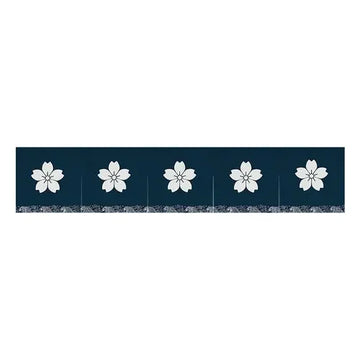 rideau porte japonais motif traditionnel fleurs cerisier chat maneki neko tissu opaque maison