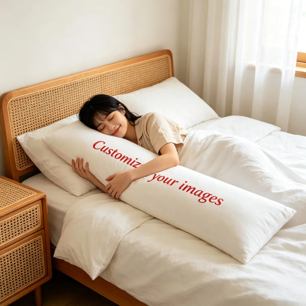 housse coussin personnalisable personnage dessiné moderne 100 polyester blanc 137x50cm cadeau decoration