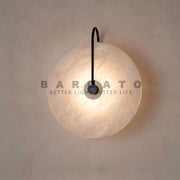 applique murale led marbre blanc veiné moderne minimaliste noir doré chambre salon