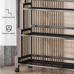 étagère roulettes blanc moderne niveaux support plantes intérieur extérieur assemblage métal