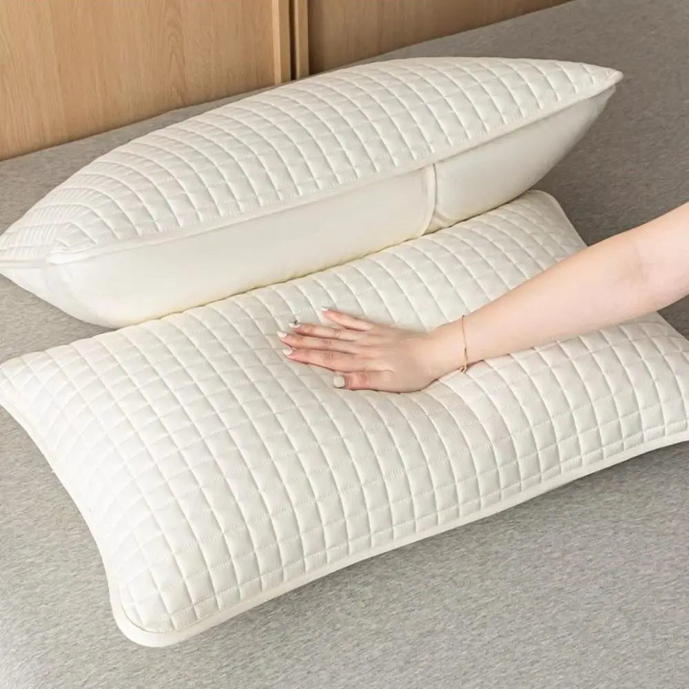 housse coussin polyester géométrique moderne vert blanc bleu gris antiacariens lit maison