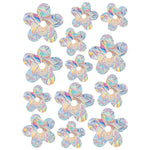 sticker decoratif multicolore geometrique moderne adhesif coeurs papillons champignons feuilles lune echangable fenetre maison