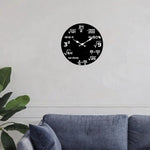 horloge murale mathématiques équations aiguilles bois moderne opaque salon chambre