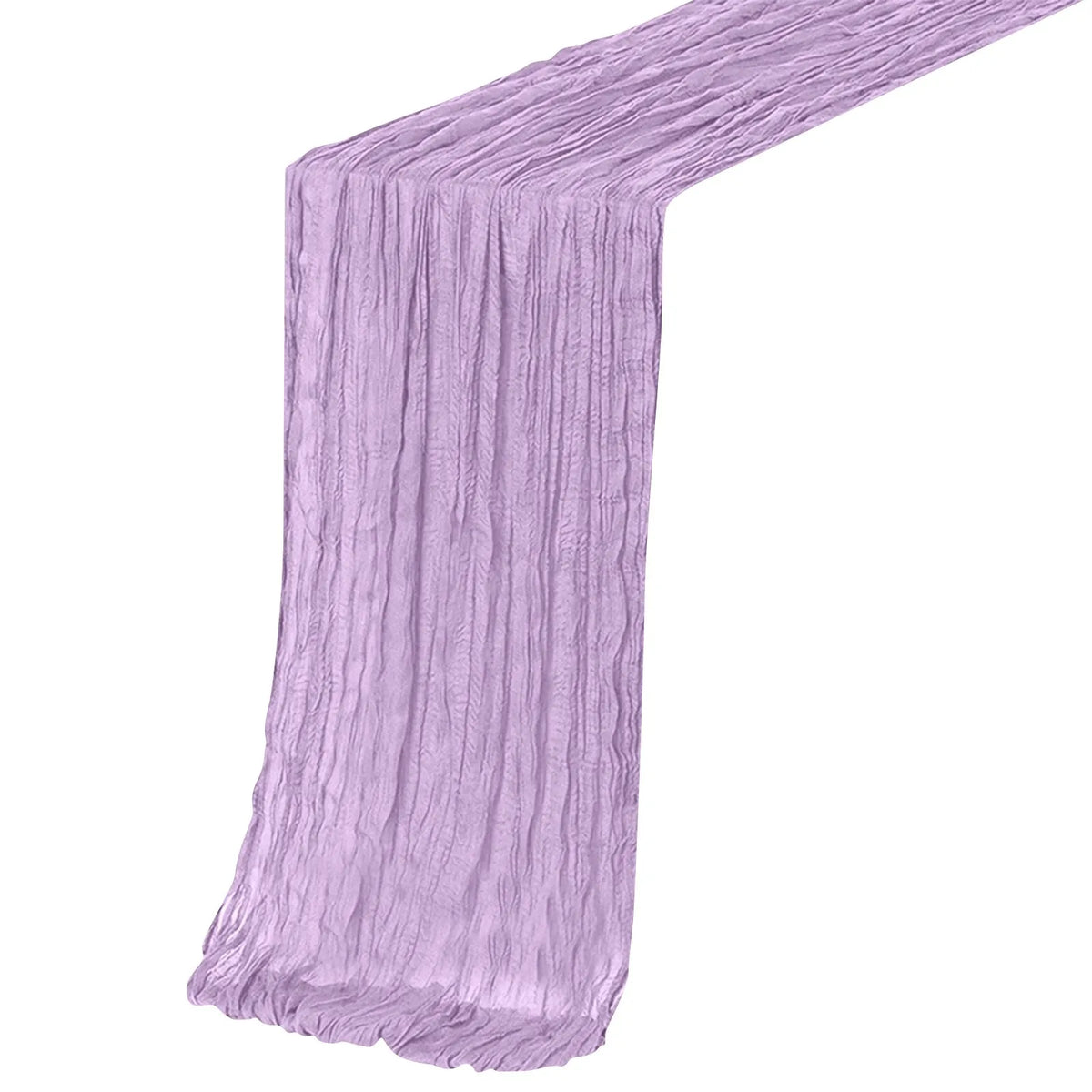 table chemin moderne élégant bleu clair jaune violet rose crêpe plissé polyester coton voile