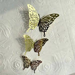 décorations murales papillons or ornements floraux adhésifs 8cm 10cm 12cm festives anniversaires mariages noëls