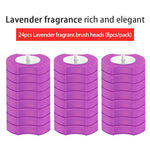 recharges jetables brosses toilette mousse couches bleu violet vert texture ondulée moderne 24 pièces