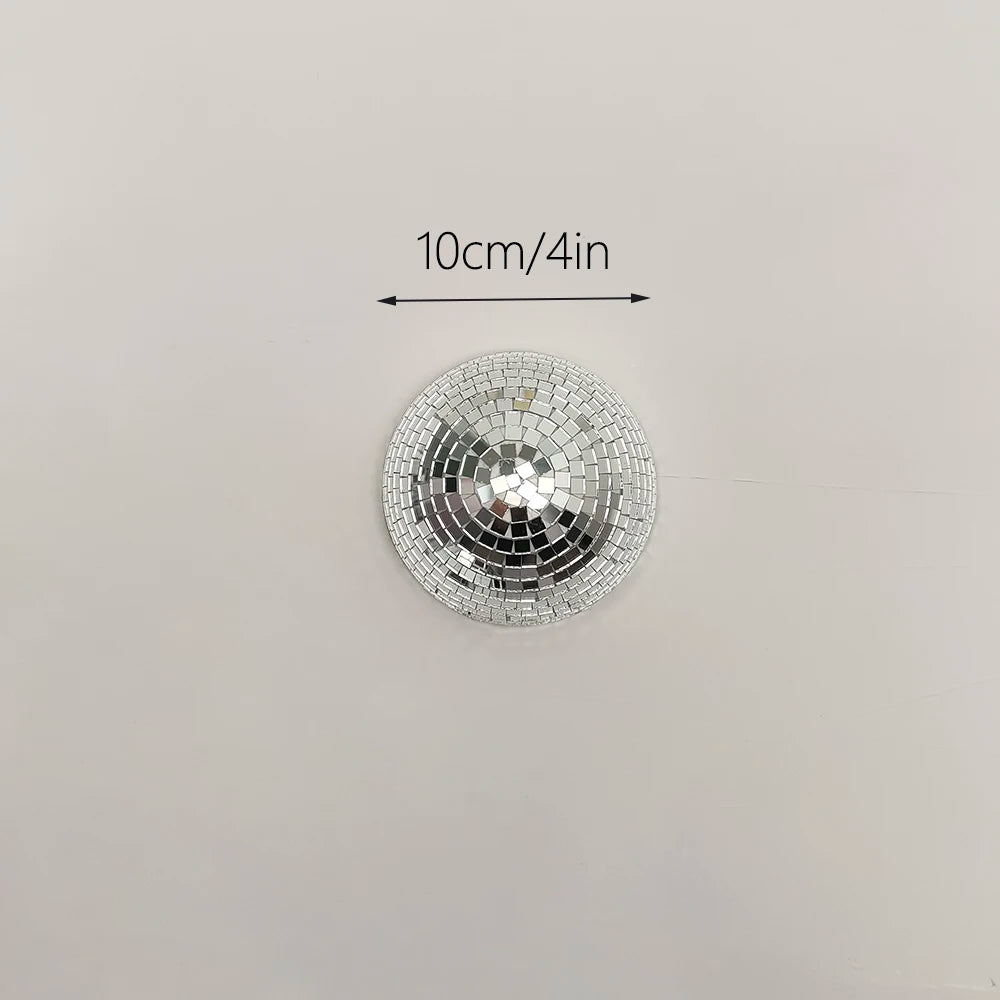 décoration murale boule disco miroir argentée moderne rétro nostalgie événementiel festive