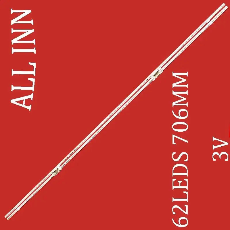barre lumineuse led blanc rouge moderne 706mm 62leds connecteurs 3v