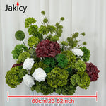 décoration florale mariage vert blanc bordeaux pompons hortensias orchidées extérieure élégante romantique champêtre