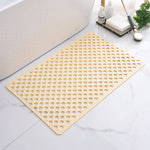 tapis bain antidérapant moderne perforations trou drainage adhésif rose jaune gris bleu beige