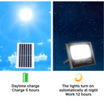 projecteur solaire led ip67 protection abs moderne extérieur sécurité jardin autonomie télécommande
