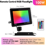 projecteur led ip66 rgb moderne télécommande tuya câble noir extérieur intérieur