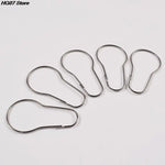 anneaux rideau argenté moderne acier inoxydable lisse opaques accessoire fenêtre porte rideau six point