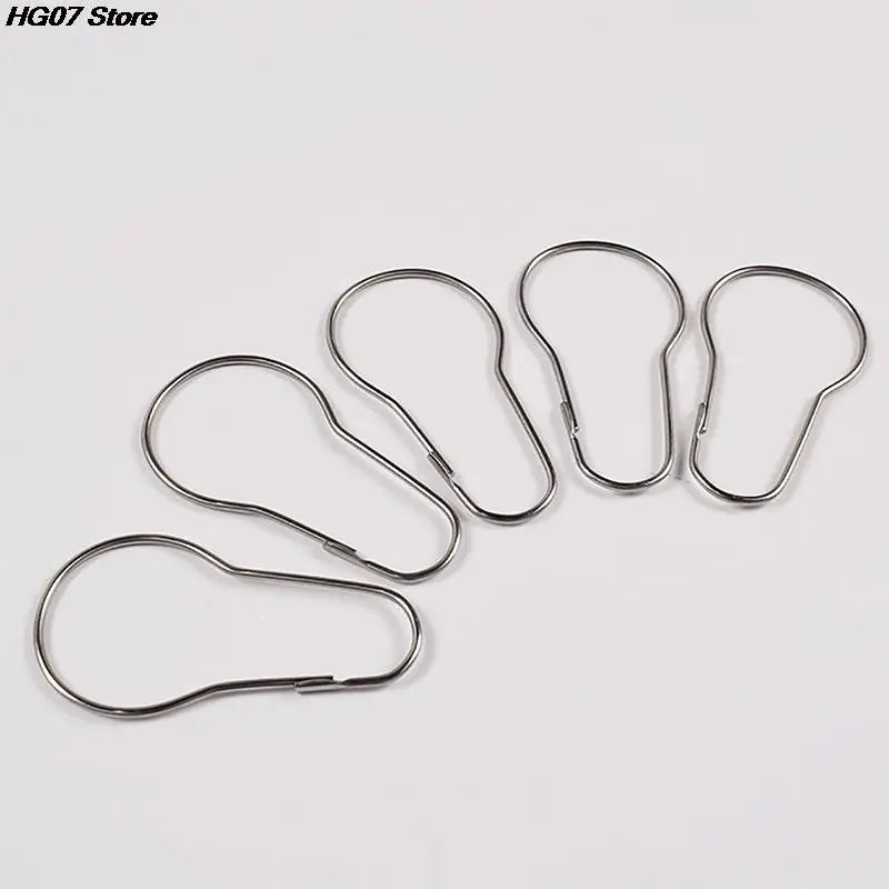 anneaux rideau argenté moderne acier inoxydable lisse opaques accessoire fenêtre porte rideau six point