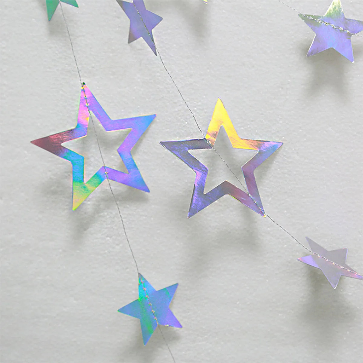 guirlande étoiles multicolores décorative festives anniversaire mariage diplômes enfants nouveauannée