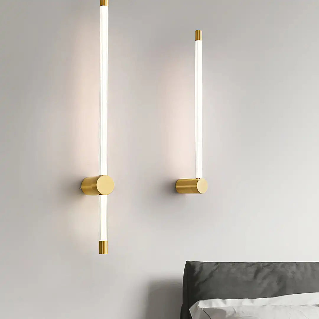 lampe murale moderne blanc doré transparente clip fixation éclairage quotidien minimaliste led 220v 110v