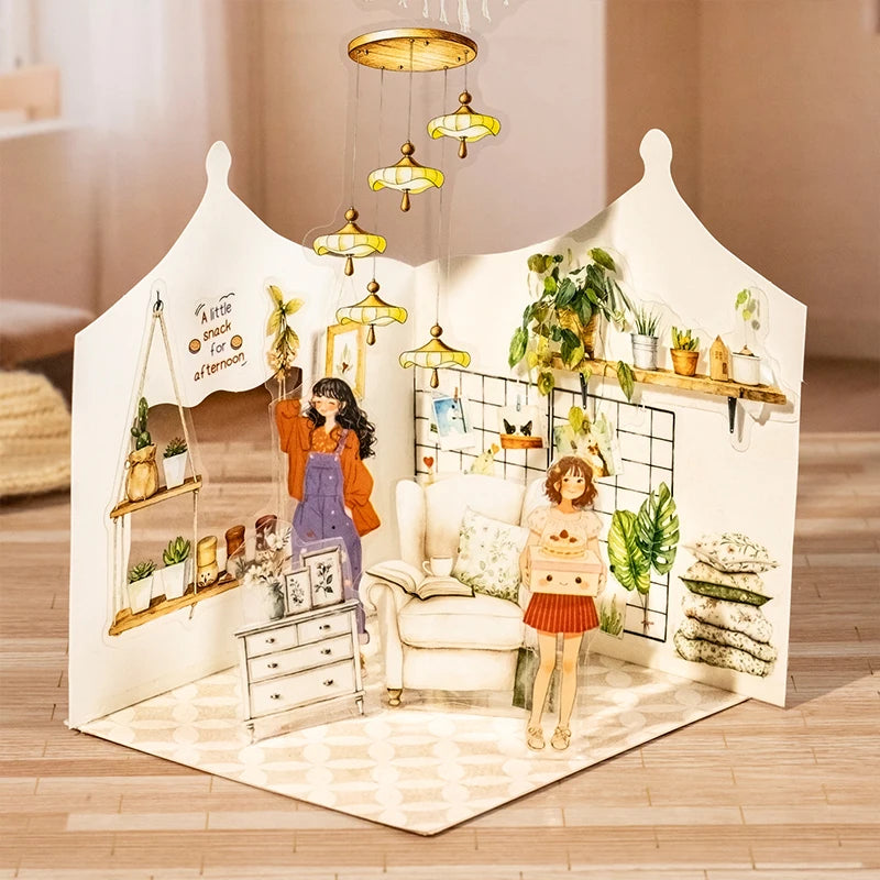 autocollants deco murales plantes cadres photo étoiles guirlandes chandeliers sacs main clips boho chic