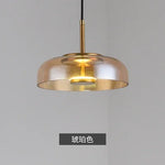 luminaire suspendu led moderne transparent doré bronze gris blanc minimaliste chambre salon