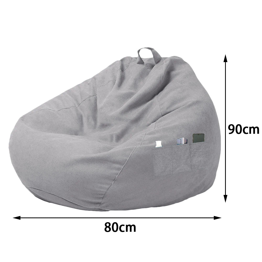 coussin sol gris uni moderne poche taille xl sans remplissage