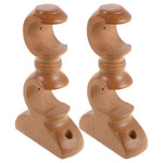 Support rideau bois beige installation murale