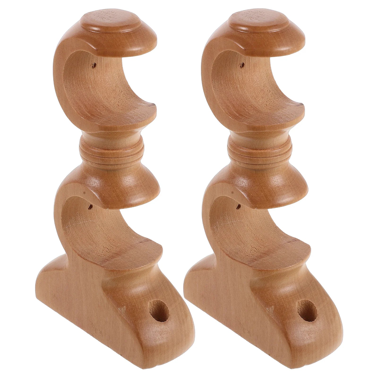 Support rideau bois beige installation murale
