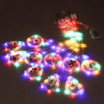 guirlande lumineuse noël multicolore flocons sapins père noël moderne télécommande led 100 ampoules 3m
