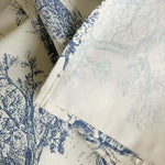 nappe champêtre toile jouy bleu blanc intérieur mariage rustic chic table fleurs assises vintage