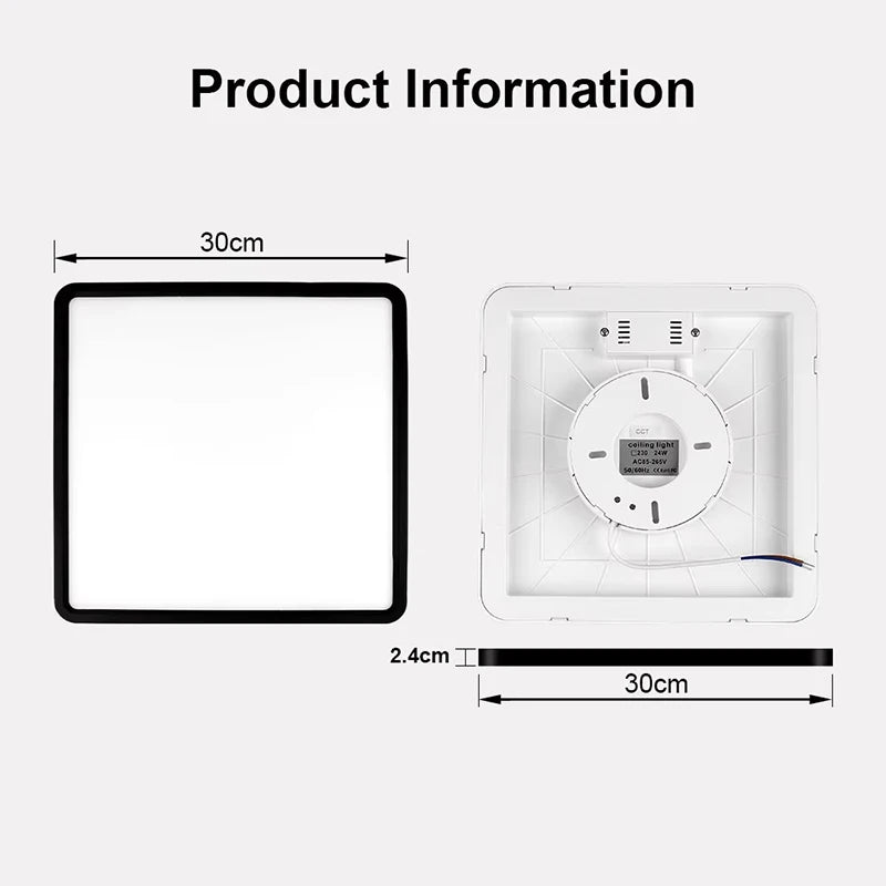 plafonnier led bois naturel blanc moderne 30x30cm opacité vis fixation