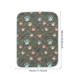 tapis absorbant imperméable chien chat motif pattes coeur lavable antidérapant intérieur moderne bleu
