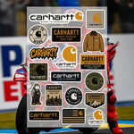sticker ensemble dessin animé haute qualité papier américain vintage logos textes illustrations