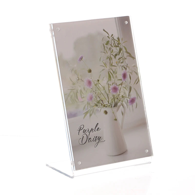 support présentation moderne transparent cartes étiquettes prix 100x150mm 120x80mm