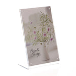 support présentation moderne transparent cartes étiquettes prix 100x150mm 120x80mm