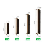 Eclairage led mural moderne or métallisé ip65 12w 18w 24w 36w contemporain minimaliste