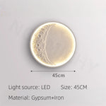 lampe murale blanc plâtre lunaire minimaliste éclairage led moderne fixée mur 2000 82000 lumens