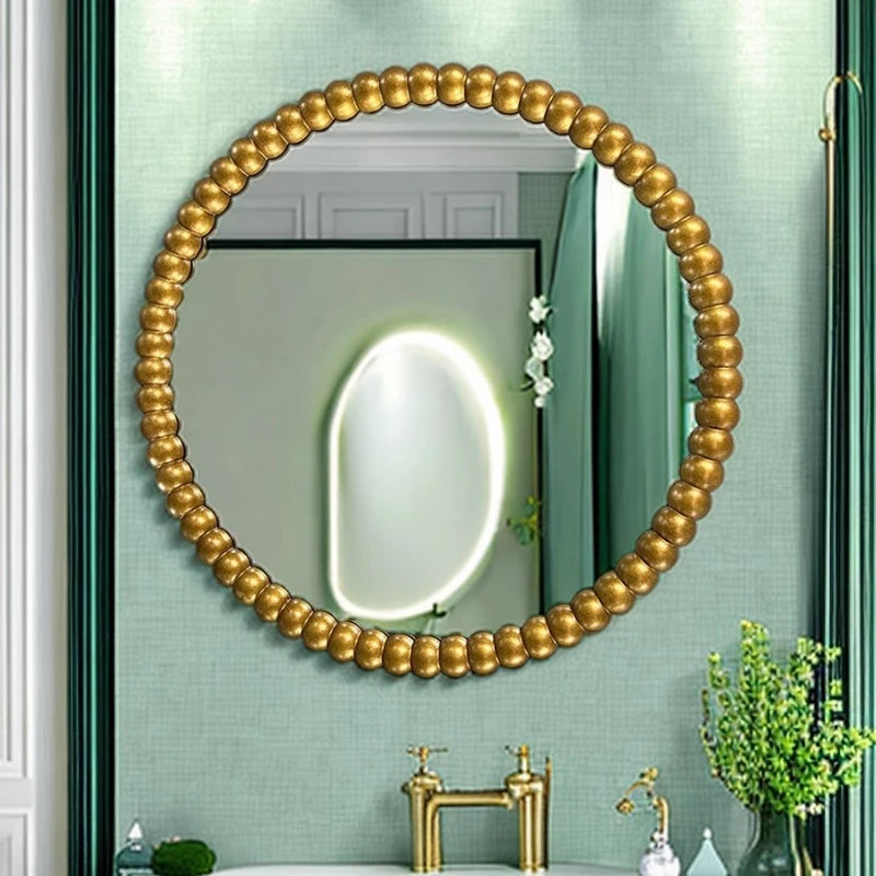 miroir pied vert or blanc luxueux classique opacité adhésif led rectangle